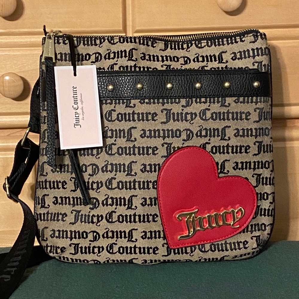NWT•Juicy Couture “Cross My Heart” Lrg crossbody